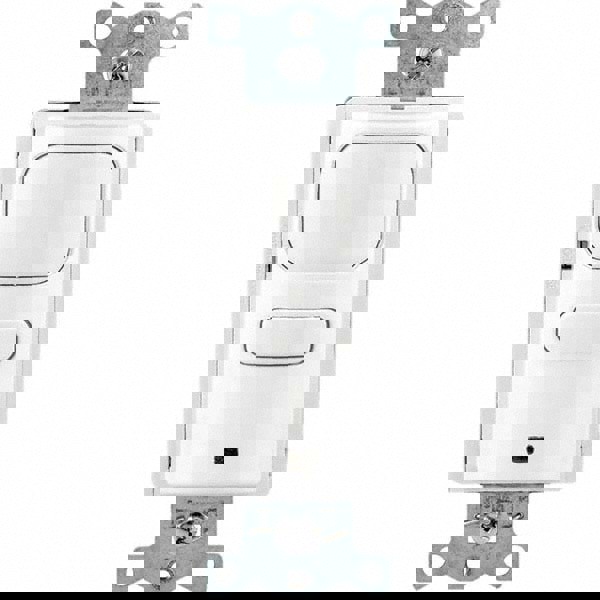 Motion Sensing Wall Switches; Switch Type: Occupancy or Vacancy Sensor ; Sensor Type: Ultasonic; Infared ; Coverage (Sq. Ft.): 1000 ; Adjustment Type: Self-adjusting Delay ; Color: White ; Recommended Environment: Indoor